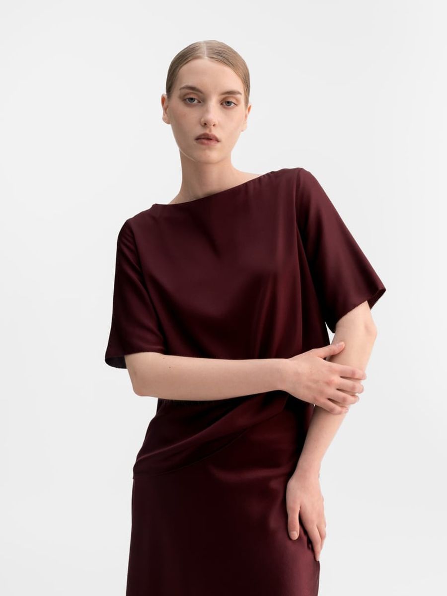 Yoli Silke Bluse Burgundy