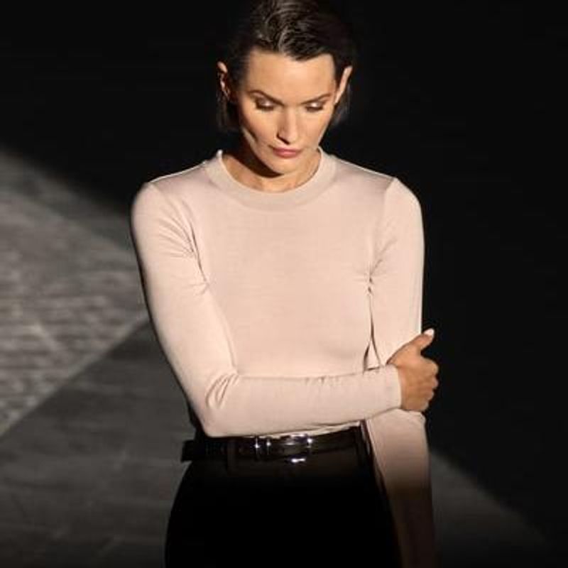 Long Sleeve Soft Fiber Greige