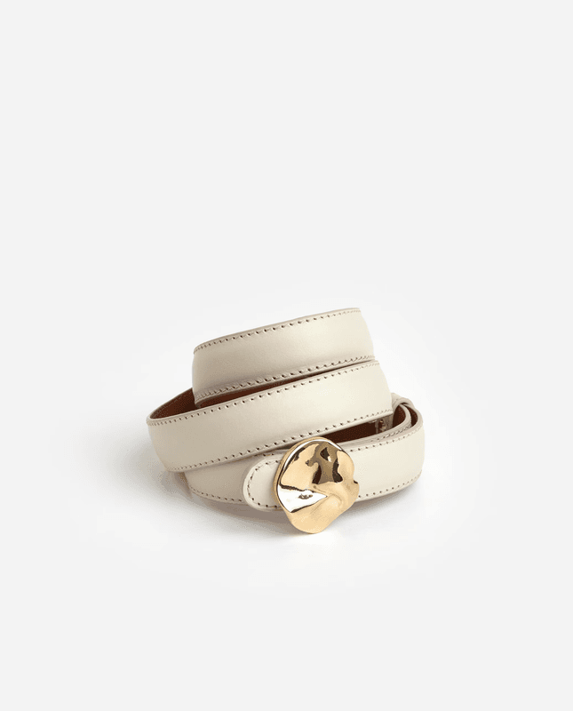 Brie Skinnbelte - Creme