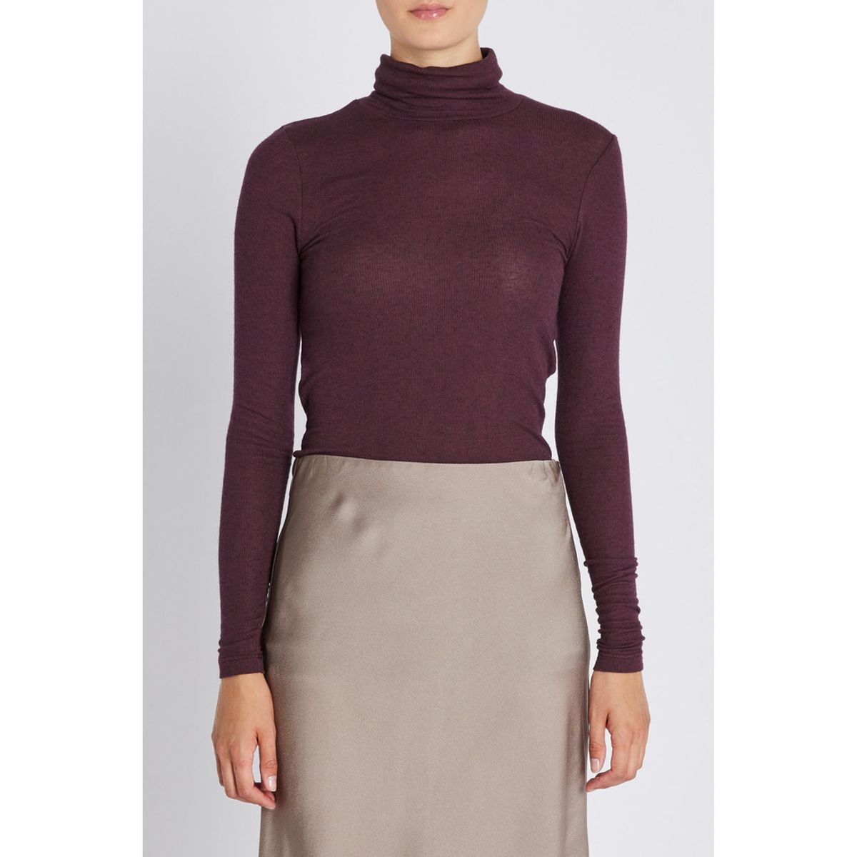 Angela Roll Neck Bordeaux