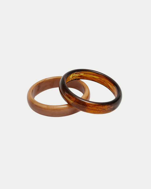 Bangle 2 Set Terracotta/Brown 
